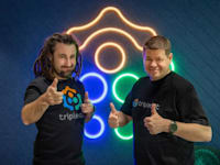 ליאור שיף ואייל חיימדס, מייסדי Tripeldot / צילום: ap, Business Wire