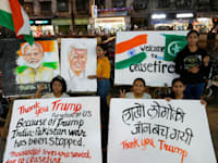 מודים לטראמפ על הפסקת האש במומבאי, הודו / צילום: ap, Rajanish Kakade