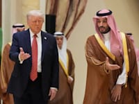 דונלד טראמפ בביקורו בערב הסעודית עם יורש העצר הסעודי מוחמד בן סלמאן / צילום: ap, Alex Brandon