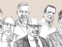 דייב לובצקי, שמואל לב, יוסי לוי, צבי סטפק, יאיר לפידות / איור: גיל ג'יבלי