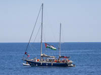 הספינה מדלן לפני תפיסתה בידי כוחות צה''ל / צילום: Reuters, Salvatore Allegra