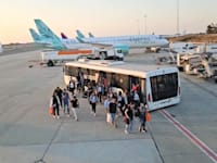 ישראלים בלרנקה בדרך לארץ / צילום: דוברות ארקיע