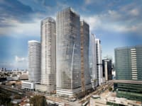 פרויקט ''קוסמופוליטן 1'' במתחם חסן ערפה בתל אביב / אילוסטרציה: אנדו סטודיו