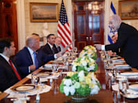טראמפ ונתניהו, הלילה / צילום: Reuters