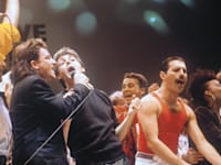 לייב אייד, 13.7.1985, במרכז: פרדי מרקיורי, פול מקרטני ובונו. הפעם האחרונה בה העולם הסכים על משהו / צילום: Reuters, PA Images via Reuters Connect