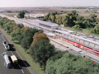 הדמיית פרויקט המסילה המזרחית / הדמיה: רכבת ישראל