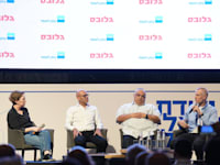 מימין: ינקי קוינט, רפי אלמליח וישי בן אלי בפאנל בהנחיית הלית ינאי לויזון בוועידת ישראל לנדל''ן / צילום: רמי זרנגר