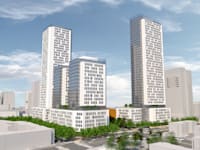 מתחם הסינרמה - מבט נמוך מדרום מזרח / הדמיה: פרחי-צפריר אדריכלים