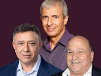 דוד פורר - מבעלי השליטה בבזק, יובל כהן - יו''ר קרן פורטיסימו, אבי גבאי - מנכ''ל ומבעלי מניות פרטנר / צילום: איל יצהר, שלומי יוסף, ינאי יחיאל