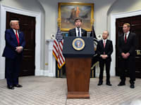 אלטמן עם טראמפ וראשי אורקל וסופטבנק בהכרזה על סטארגייט / צילום: ap, Julia Demaree Nikhinson