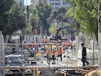 העבודות על הרכבת הקלה בירושלים / צילום: כפיר