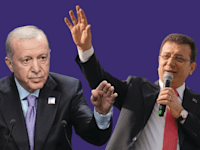 ראש עיריית איסטנבול המודח, אקרם אימאמאולו ונשיא טורקיה רג'פ טאייפ ארדואן / צילום: ap, Emrah Gure, Markus Schreiber
