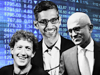 סאטיה נאדלה, סונדר פיצ'אי ומארק צוקרברג / צילום: Reuters