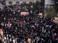 ההפגנה נגד גיוס חרדים בירושלים / צילום: Reuters, Ilia Yefimovich