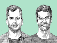 תומר בר־זאב ממייסדי איירון סורס (מנכ''ל) וזיג, ועומר קפלן  ממייסדי איירון סורס וזיג / איור: גיל ג'יבלי