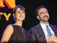 ממדאני ודוואג'י בליל הבחירות בניו יורק / צילום: Reuters, Neil Constantine