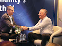 מנכ''ל שיבא יצחק קרייס וסמנכ''ל טכנולוגיות באנבידיה העולמית מיכאל כגן / צילום: יחידת הצילום שיבא