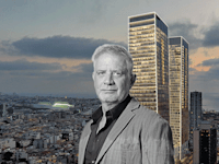 יוסי תורג'מן, והדמיית פרויקט YBOX art / צילום: משה צור אדריכלים, יובל חן