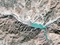 סכר מרכזי באיראן שנפגע מהבצורת / צילום: Reuters, Vantor