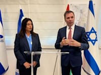 מנכ''ל וויזאייר ג'וזף וראדי ומירי רגב / צילום: צילום מסך