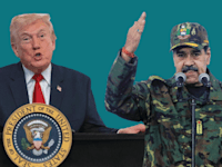 נשיא ונצואלה ניקולס מדורו ונשיא ארה''ב דונלד טראמפ / צילום: AP - ניקולס מדורו