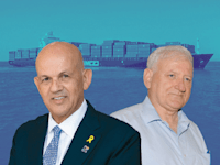 יו''ר דירקטוריון צים יאיר סרוסי והמנכ''ל אלי גליקמן / צילום: איל יצהר, don-monteaux