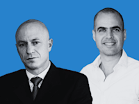 מיכאל קלמן, מנכ''ל מנורה מבטחים, ויורם נוה, מנכ''ל כלל ביטוח / צילום: נטי לוי, כדיה לוי