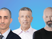 ערן אורן, מנכ''ל וובי, אורן כהן, יו''ר אורן מזרח ועמית גל, הממונה על רשות שוק ההון / צילום: נעם מורנו, מארק ניימן-לע''מ, ענבל מרמרי