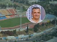 אצטדיון רמת גן. בעיגול: כרמל שאמה הכהן, ראש עיריית רמת גן / צילום: תמר מצפי, שוקה כהן