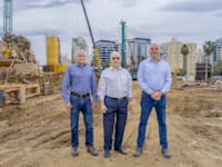 מימין: אודי בלום, שאולי לוטן, עוזי לוי / צילום: כדיה לוי