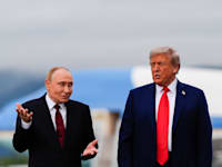 דונלד טראמפ וולדימיר פוטין / צילום: ap, Julia Demaree Nikhinson
