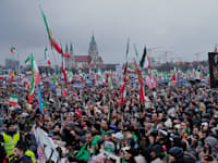 הפגנת תמיכה בעם האיראני במינכן, אתמול / צילום: ap, Ebrahim Noroozi