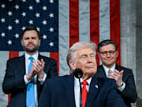 טראמפ בנאומו הלילה / צילום: Reuters, via REUTERS