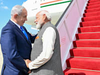 ראש הממשלה בנימין נתניהו וראש ממשלת הודו נרנדרה מודי בנתב״ג, היום / צילום: קובי גדעון, לע״מ