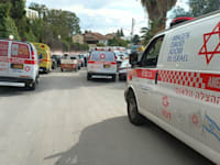 זירת הפגיעה באזור בית שמש / צילום: מד''א