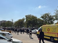 אזור הנפילה בבאר שבע / צילום: מד''א