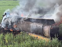 שבר היירוט במטח האחרון הבוקר / צילום: כבאות והצלה