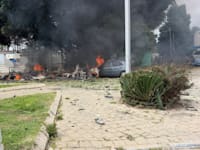 זירת נפילה של שברי יירוט במרכז / צילום: מד''א