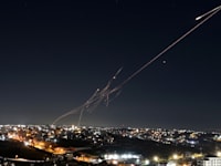 יירוטים של כיפת ברזל / צילום: Reuters, Wisam Hashlamoun