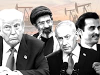 בן חמד אל תאני, נתניהו, חמינאי הבן וטראמפ / צילום: AP-Matt Dunham, נעם ריבקין פנטון-הארץ, reuters-Rouzbeh Fouladi/ZUMA Wire