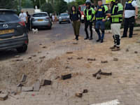 אחת מזירות הפגיעה בראשון לציון בירי האחרון מאיראן