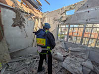 פגיעה באזור בני ברק, הבוקר / צילום: דוברות מד''א