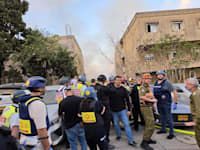 זירת הנפילה באזור חיפה / צילום: מד''א