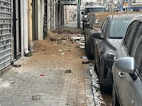 אחת מזירות הנפילה במרכז, הבוקר / צילום: סמדר כלאב