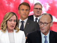 מרץ, סטארמר, מקרון ומאלוני / צילום: AP-Evan Vucci, Kin Cheung, Sutterstock