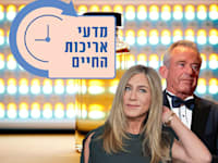 ג'ניפר אניסטון, רוברט קנדי ג'וניור, ובקבוק פפטידים ברקע / צילומים: רויטרס - Sipa USA, AP - Jose Luis Magana