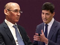 יו''ר הפד קווין וורש ונגיד בנק ישראל אמיר ירון / צילום: AP-Rod Lamkey, Jr., טלי בוגדנובסקי