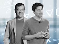 אמנון שעשוע, מנכ''ל doubleAI; סם אלטמן, מנכ''ל OpenAI / צילום: איל יצהר, AP - Stephen Brashear