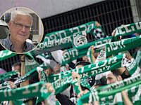 אוהדי מכבי חיפה. בעיגול: הבעלים, יעקב שחר / צילומים: שלומי יוסף, באדיבות מכבי חיפה