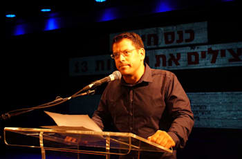 מתן חודורוב בכנס החירום של ארגון העיתונאים ועובדי חדשות 13 / צילום: אור בן אסולי מתן חודורוב בכנס החירום של ארגון העיתונאים ועובדי חדשות 13 / צילום: אור בן אסולי